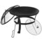 Merrick Lane Bunyan Fire Pit Outdoor Wood Burning Round Iron 22" Fire Pit For Patio, Backyard, Camping, Picnics With Spark Screen And Poker